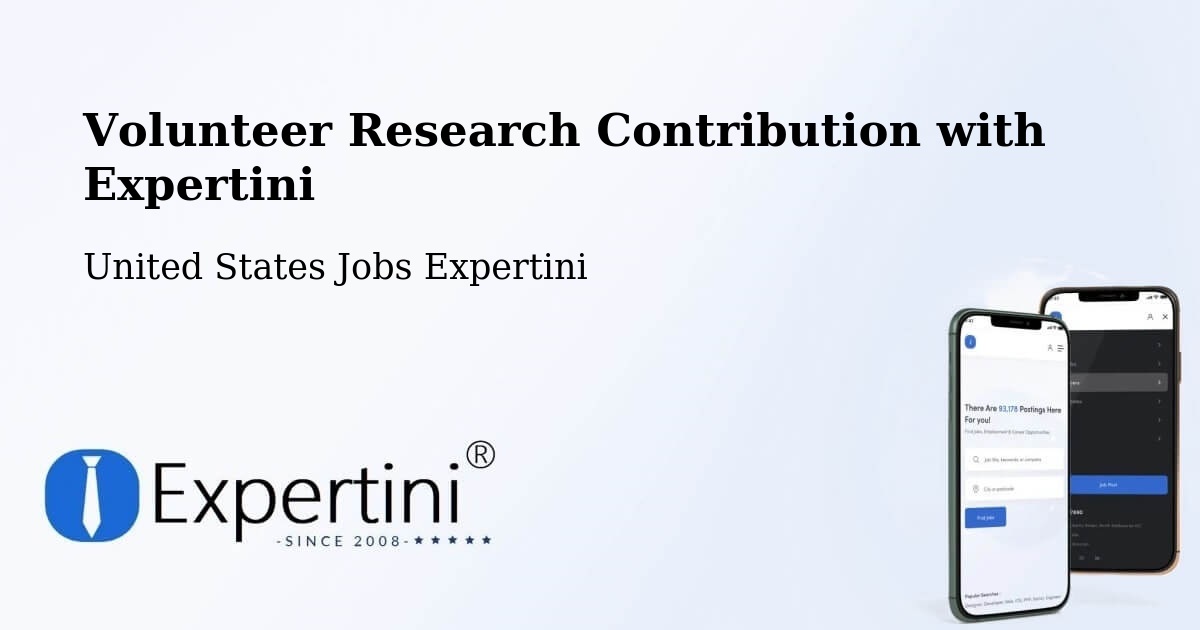 Volunteer Research Contribution Program – Tanner - United States Jobs Expertini